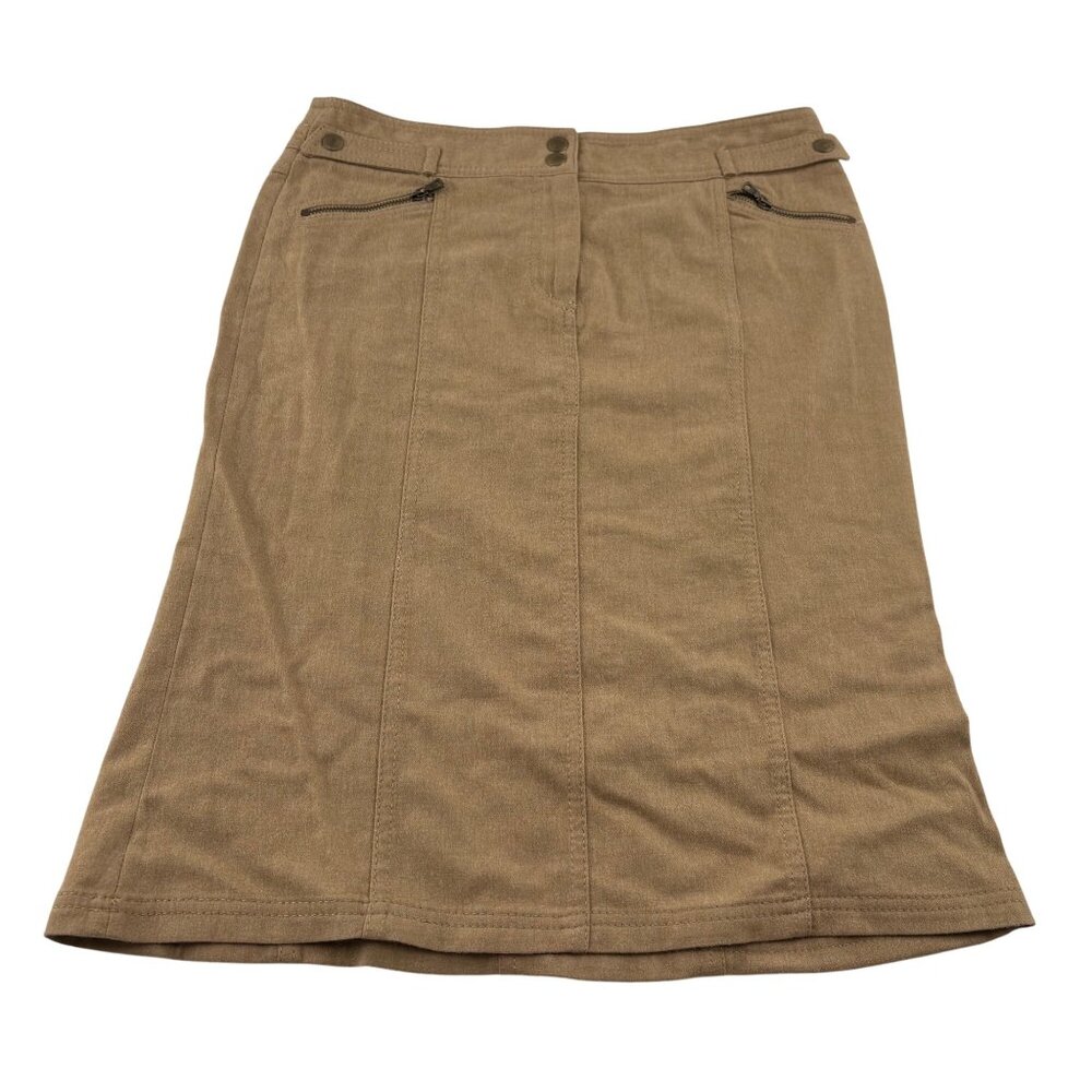 Express Women's Pencil Wool Blend‎ Skirt Size 4 Khaki Beige
